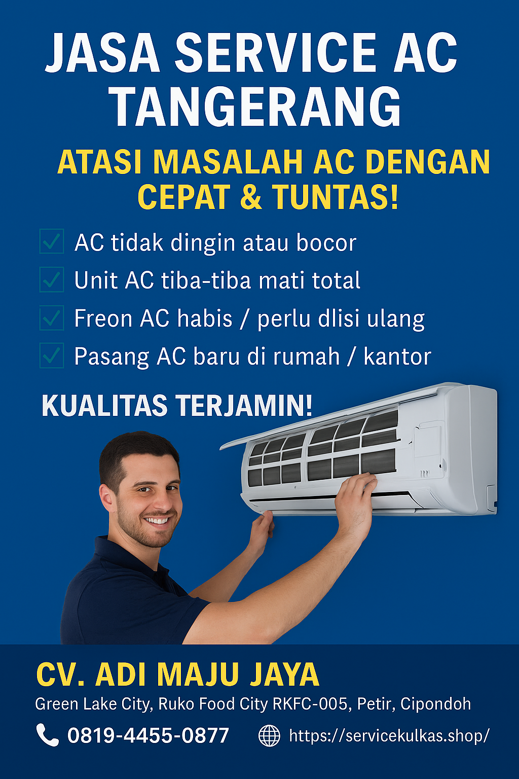 CV. Adi Maju Jaya – Spesialis Jasa Service AC Profesional di Tangerang