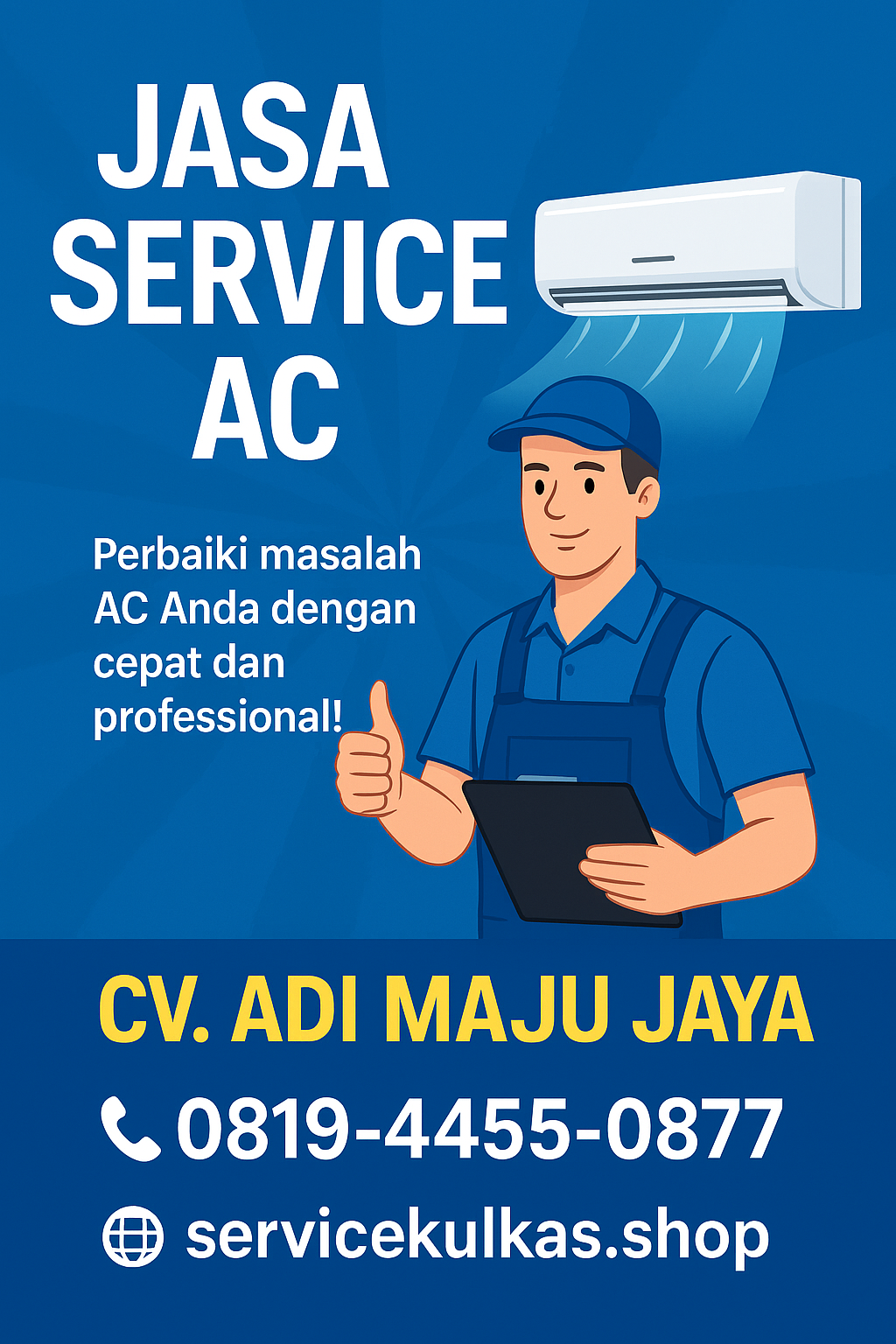 CV. Adi Maju Jaya – Solusi Service AC Cepat, Rapi, dan Bergaransi di Tangerang